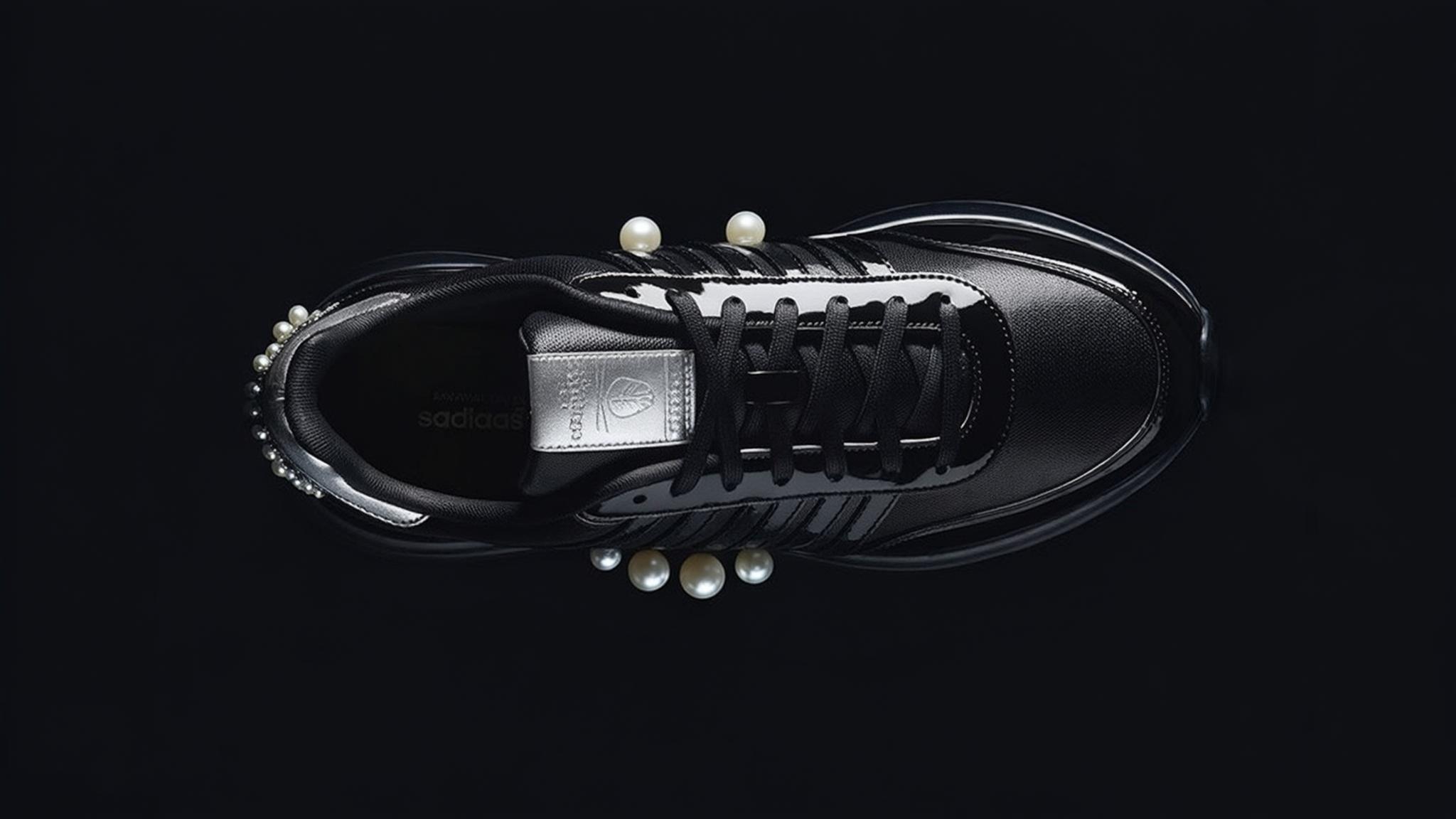 adidas SL 72 Shines with Elegant Black Patent Pearls