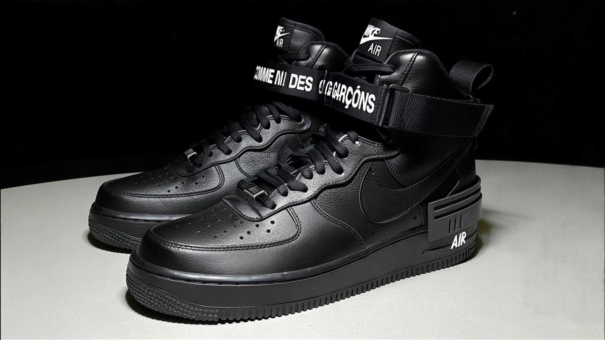 Introducing the BLACK COMME des GARÇONS x Nike Air Force 1 Low: Now Available!