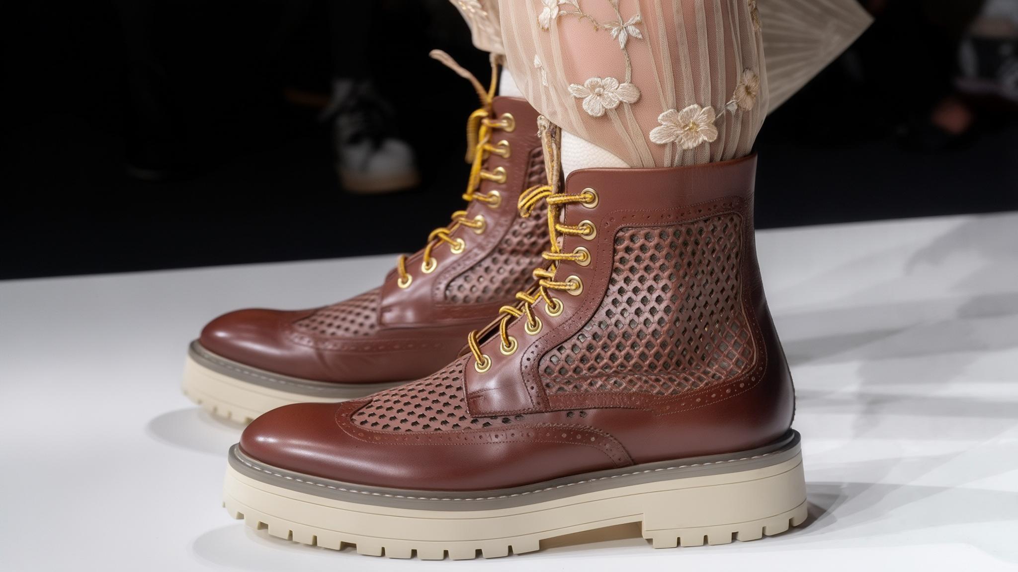 Fendi Unveils Stunning Red Wing Leather Booties