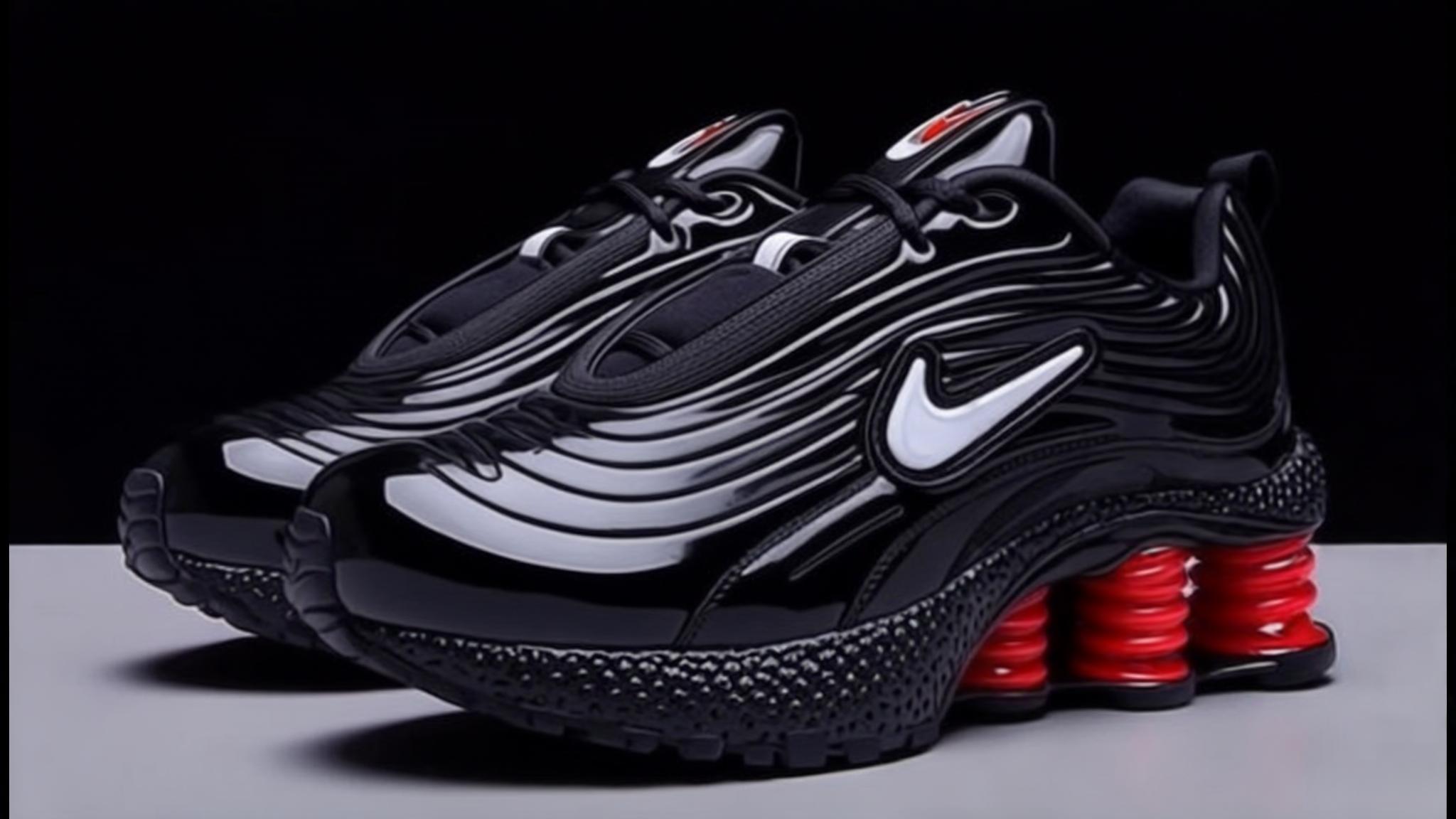Nike Shox R4: Embracing the Bold “Black/Red” Trend
