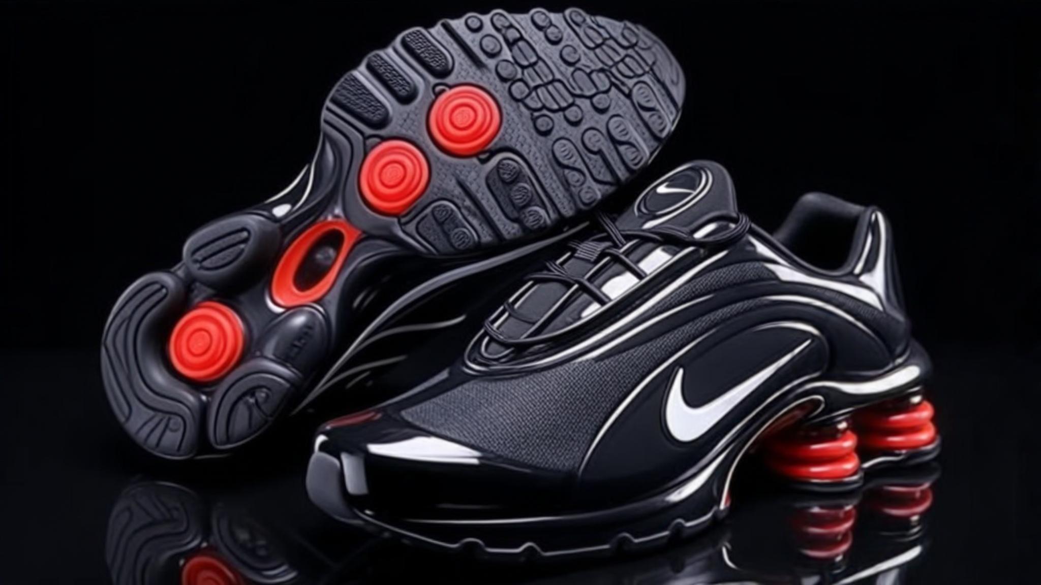 Nike Shox R4 Makes a Fiery Comeback in Striking Black and Red Colorway