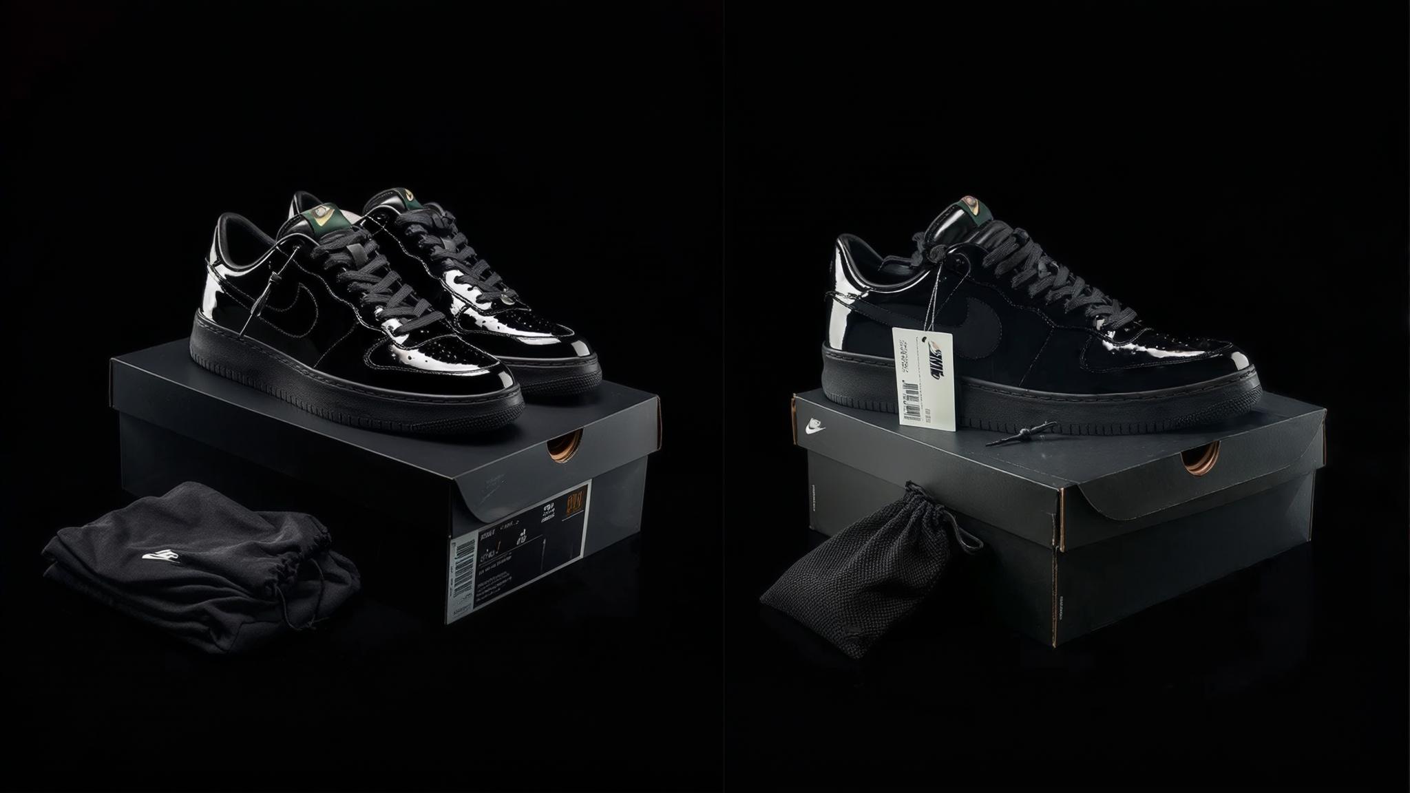 Nike Elevates the Air Force 1 Low with a Touch of Black Satin Elegance