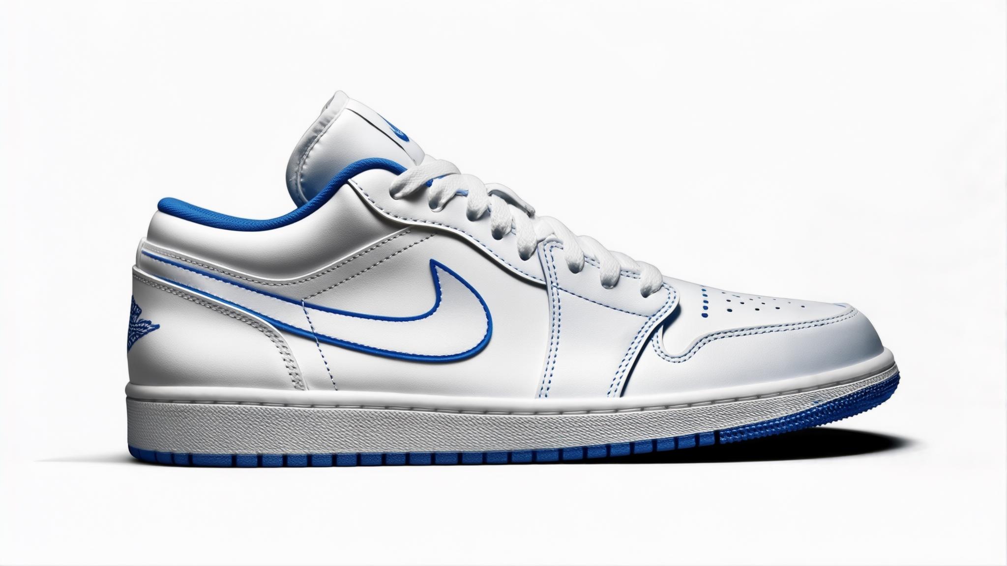 Nike Unveils Striking Contrast Stitching on the Air Force 1 Low in White and Deep Royal Blue